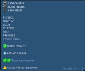 CANAIS, FILMES E SÉRIES LIBERADOS!